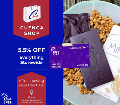 Cuenca Shop 5.5 percent off with YapaTree Card