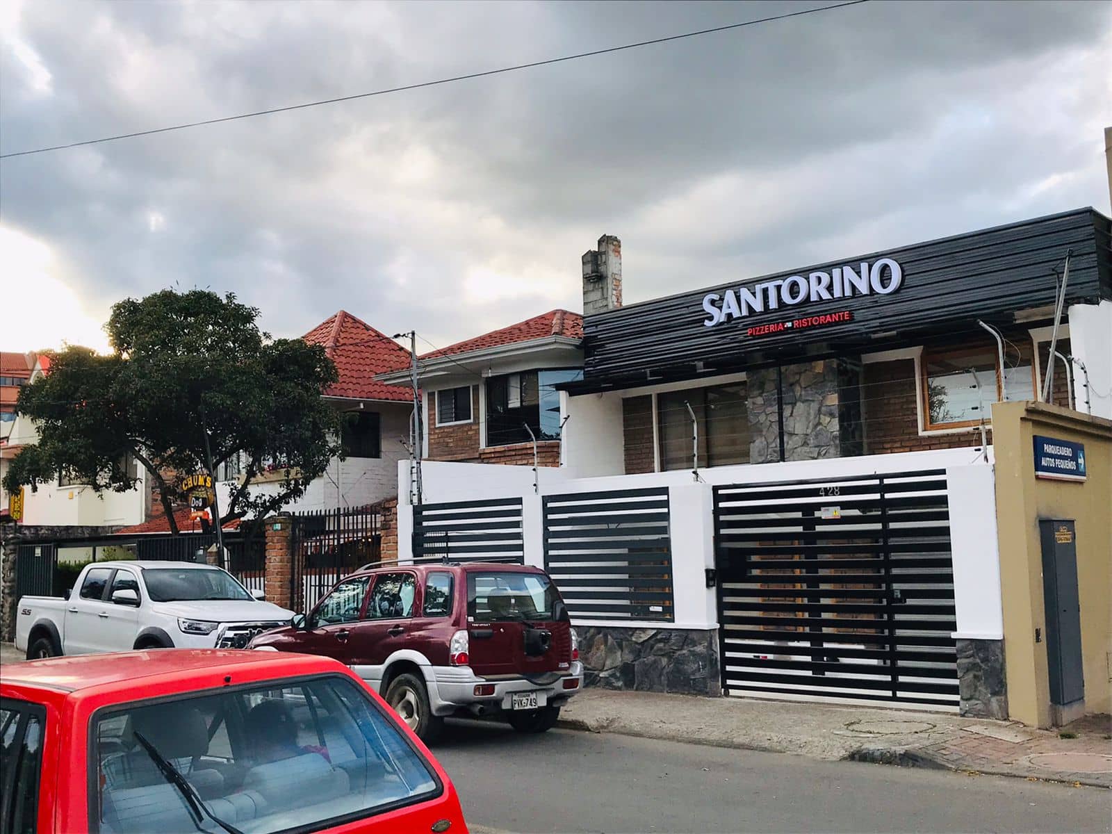 Santorino Restaurant & Pizza New Location 4-28 Imbabura Street and Remigio Crespo Av