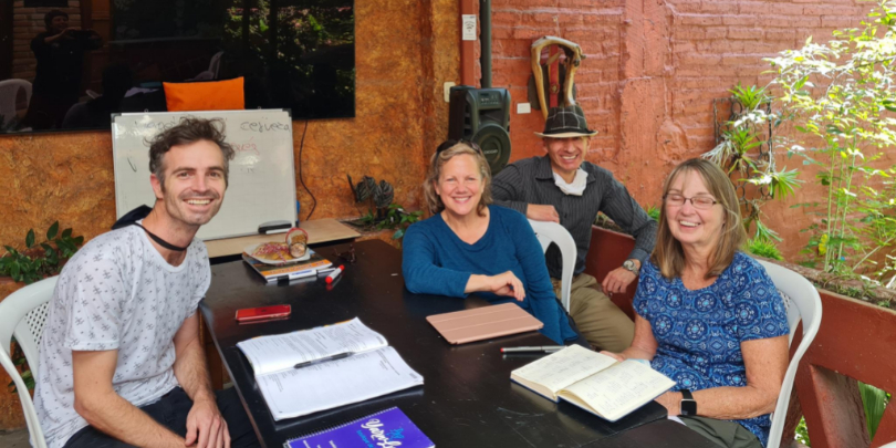 Spanish Classes in Cuenca - Students with Fausto