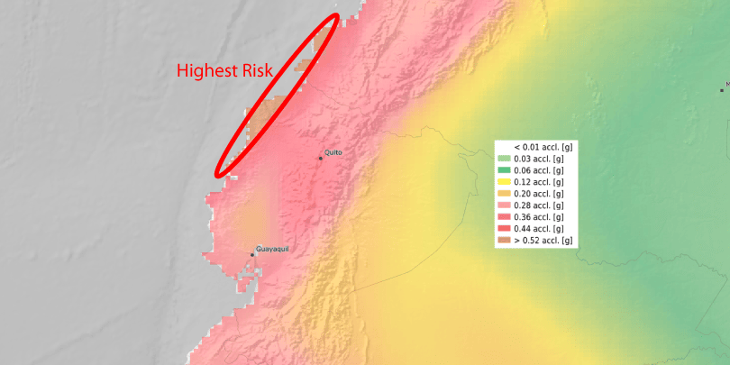 Ecuador Earthquake Risk Map
