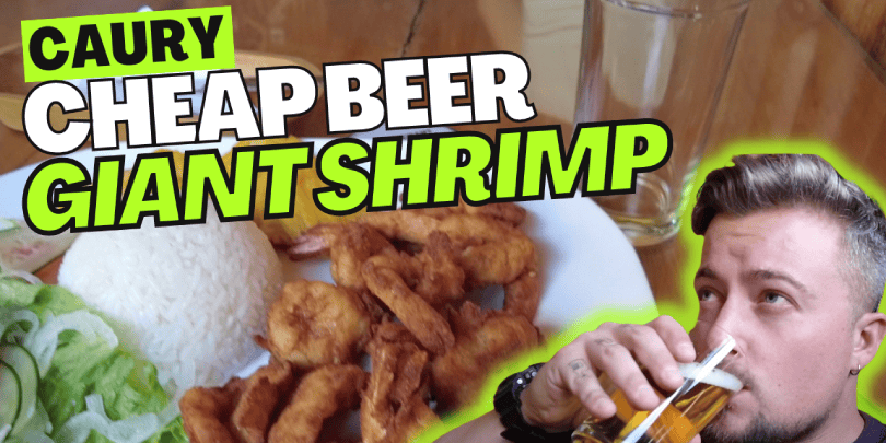 Caury Beer and Shrimp