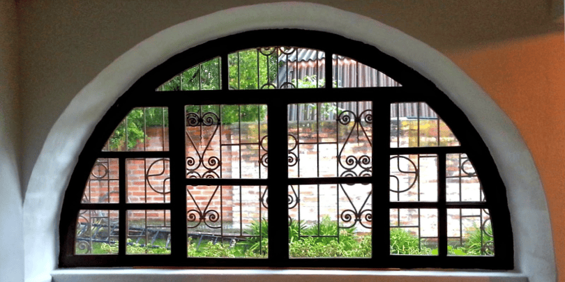 Arched Window with Security Grill