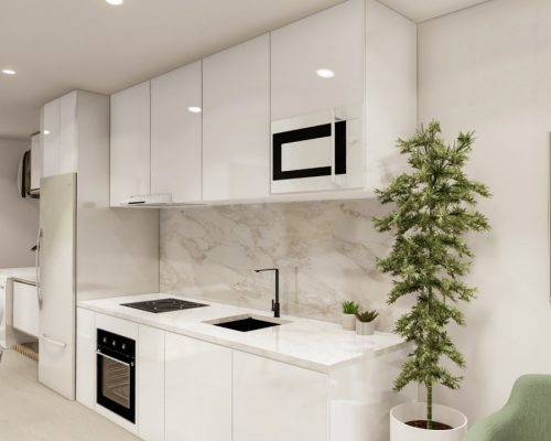 Modern 2BDR Apartmen with Stunning River ViewsRender Kitchen 2