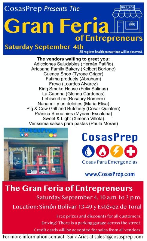Cosas Prep Gran Feria de Entrepreneurs 4 September 2021